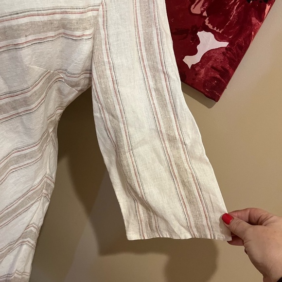 NWT SOFT SURROUNDINGS Equinox Striped Linen Dress, size M - Picture 3 of 5